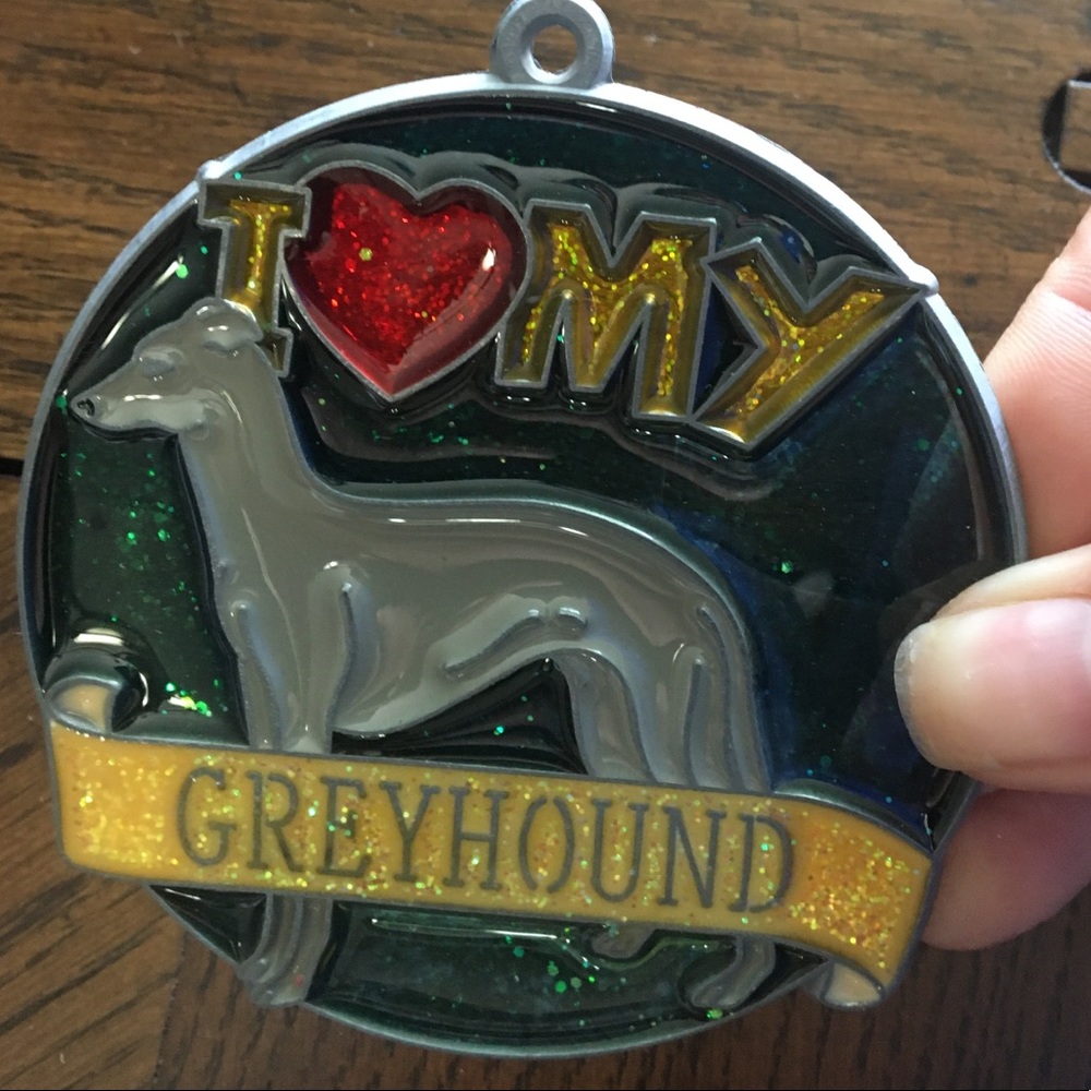 Faux Stained Glass Sun-catcher Greyhound  Ornament